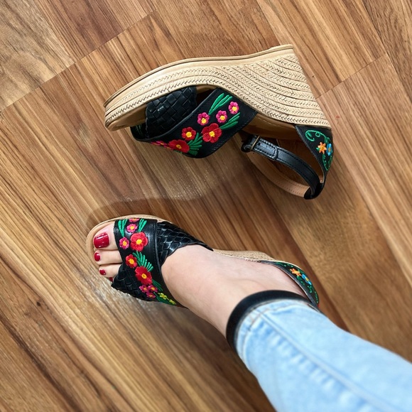 Huaraches wedge embroidered - Picture 4 of 8